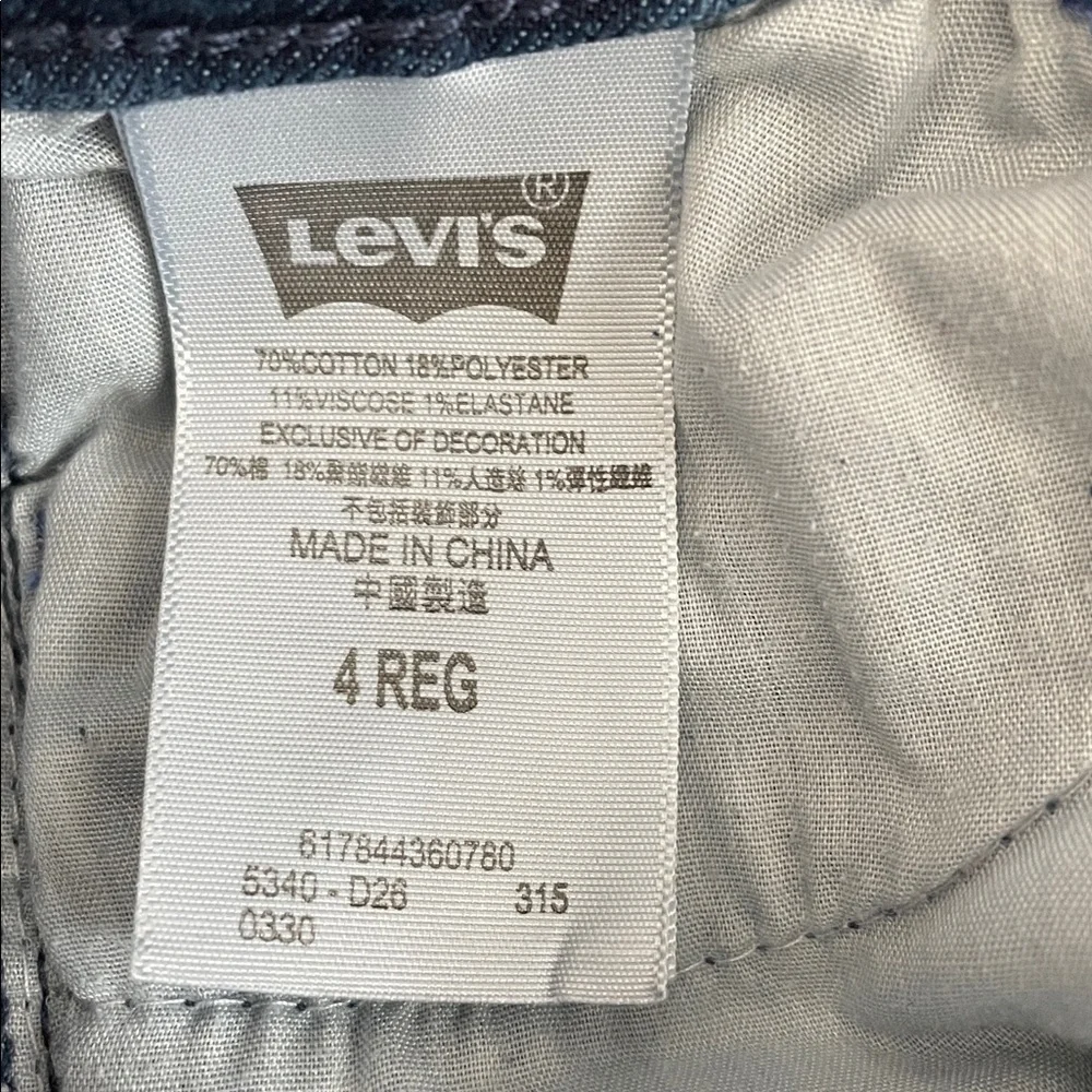 Levi's Girls size 4 Dark Blue Denim Legging